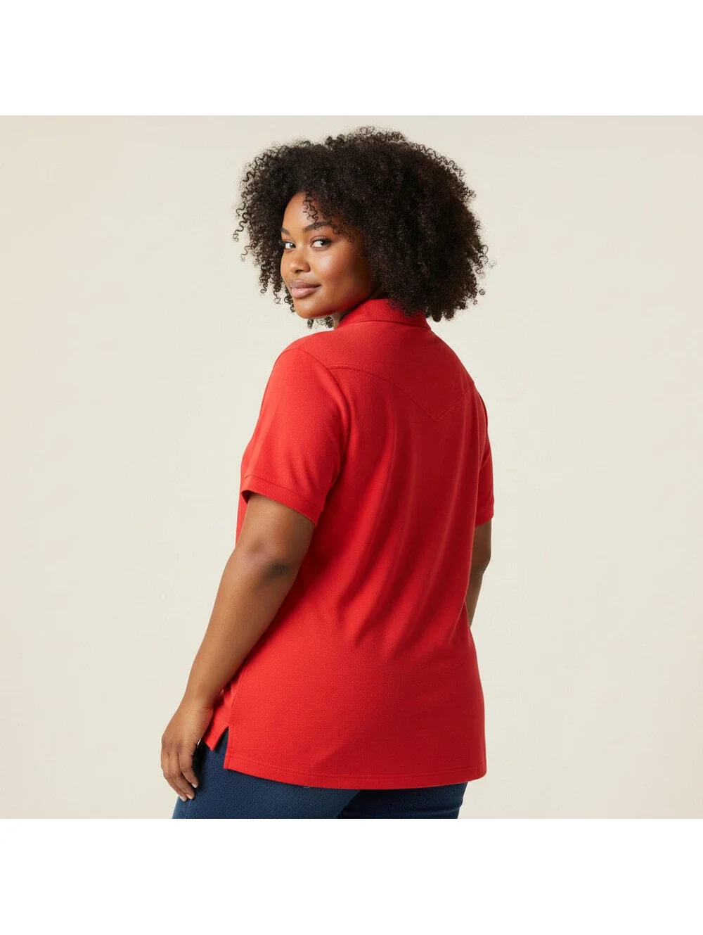 Nike Activewear Polo Shirt Women 2XL Red Button Collared Short Sleeve Dri Fit